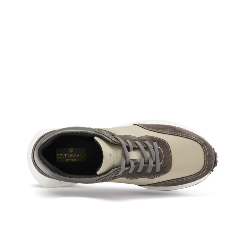 SEVEN Casual Shoes Men Low Top Beige-1