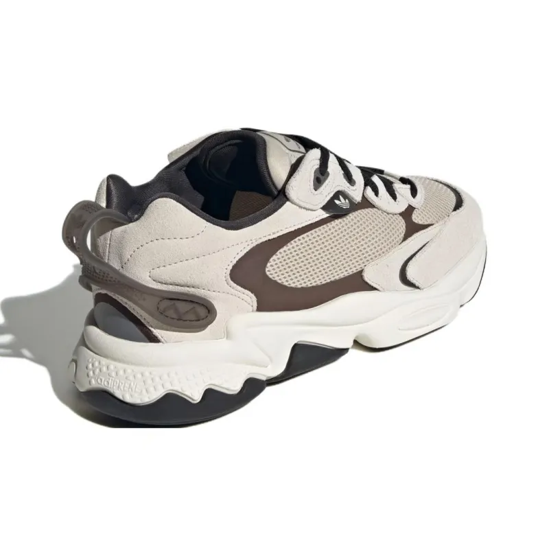 Adidas Originals Ozweego Wear Resistant Low Top Chunky Sneakers Unisex Beige Brown-2