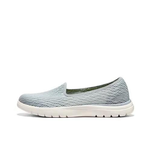 Skechers On The GO Fle Non slip Lightweight Low Top Sports Casual Shoes Women's Blue White