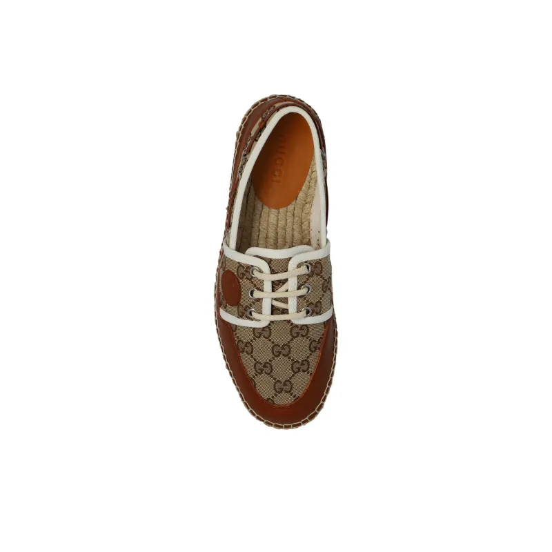GUCCI Loafer Espadrilles 'Beige Monogram'-4