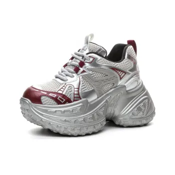 Shoe Cabinet Floral Language Low-Top Chunky Sneakers Women's