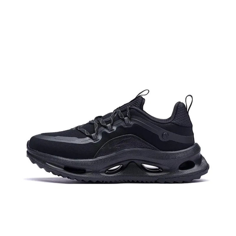 361° Cushioning, Slip Resistant, Abrasion Resistant, Breathable Low Top Running Shoes Men's Black Gray-0