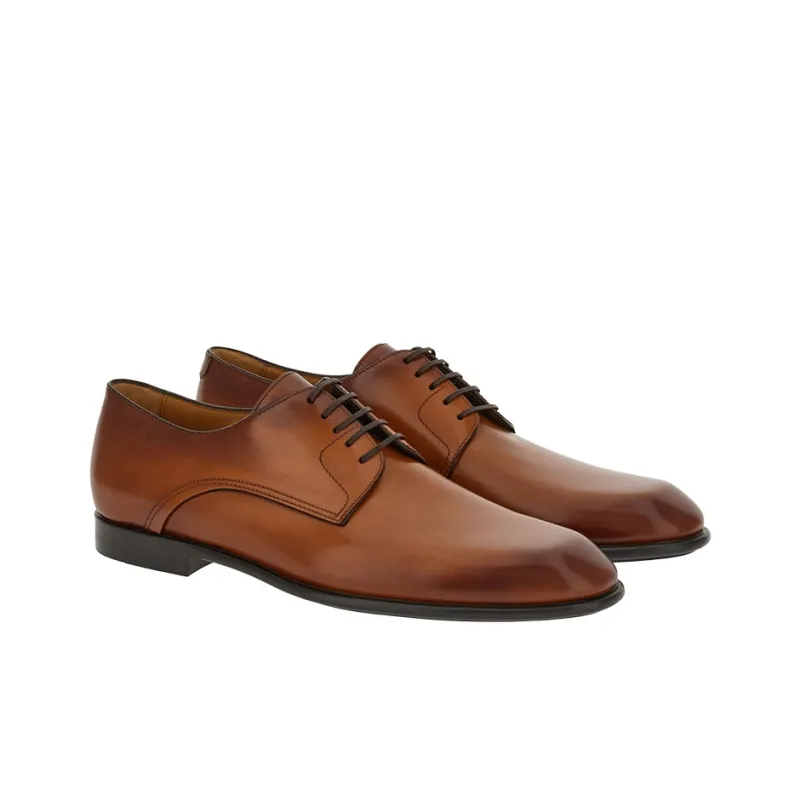FERRAGAMO Two-tone Leather Derby Shoes-1