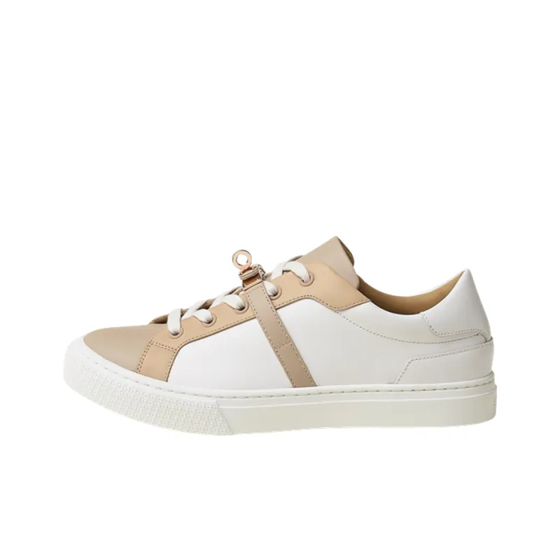 HERMES Stylish Skateboarding Shoes Women's White Umber-0