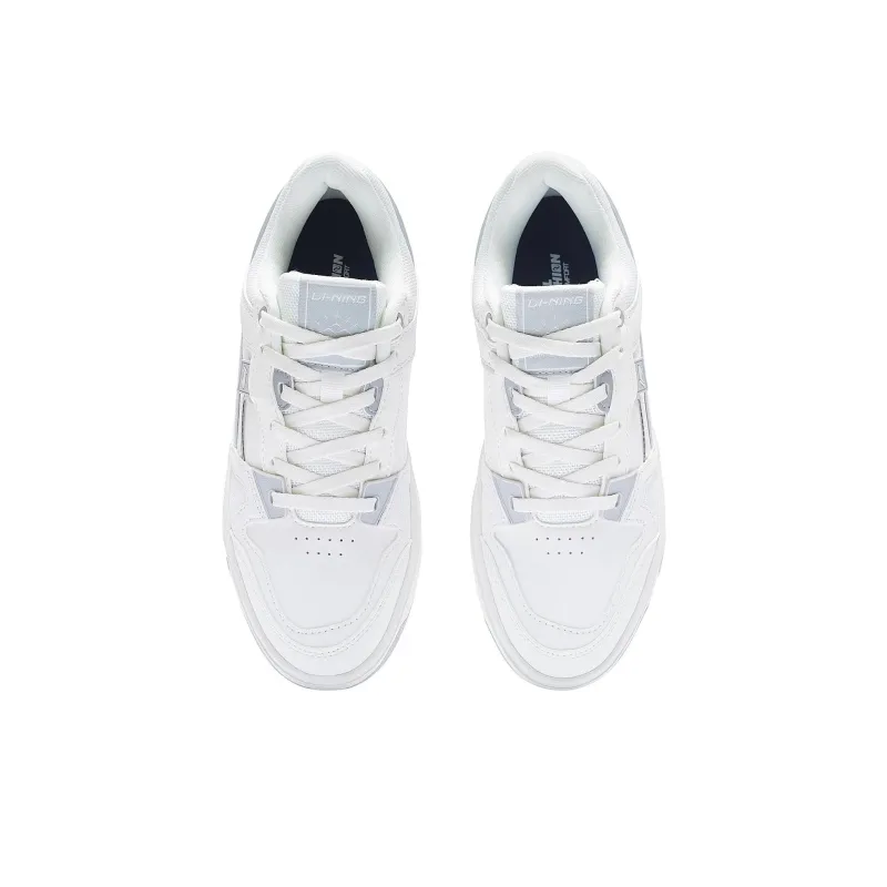 LiNing ACE V2 Durable Breathable Low Top Skateboard Shoes Women's White Gray-3