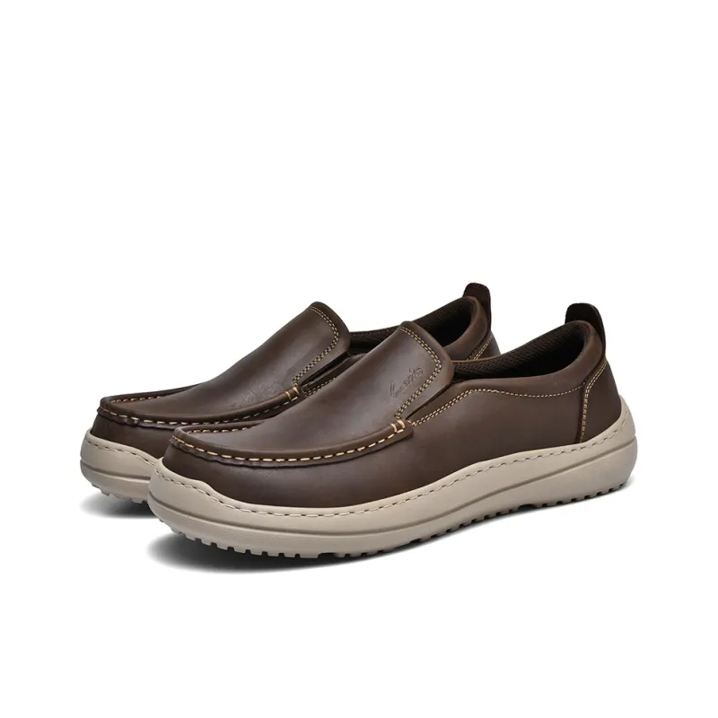 Laoks Casual Shoes Men Low Top Black/Brown-3