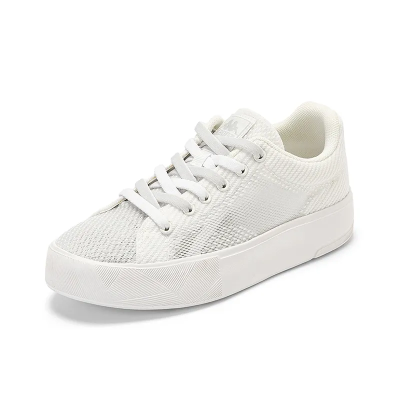 Kappa Slip Resistant, Abrasion Resistant, Breathable Low Top Skateboard Shoes Unisex White-1