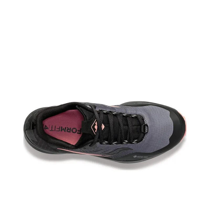 Saucony Peregrine 12 Cushioning, Slip Resistant, And Abrasion Resistant Low Top Running Shoes Women's Black Pink-3