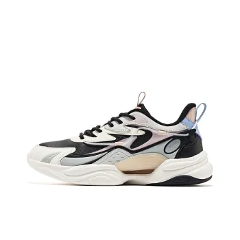 Erke Chandelier Anti Slip Wear Resistant Low Top Sports Casual Shoes Women's Black Gray