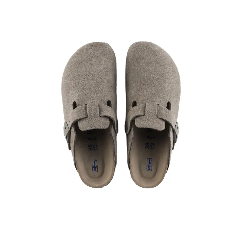 Birkenstock Boston Soft Footbed Suede Leather 'Stone Coin'-3