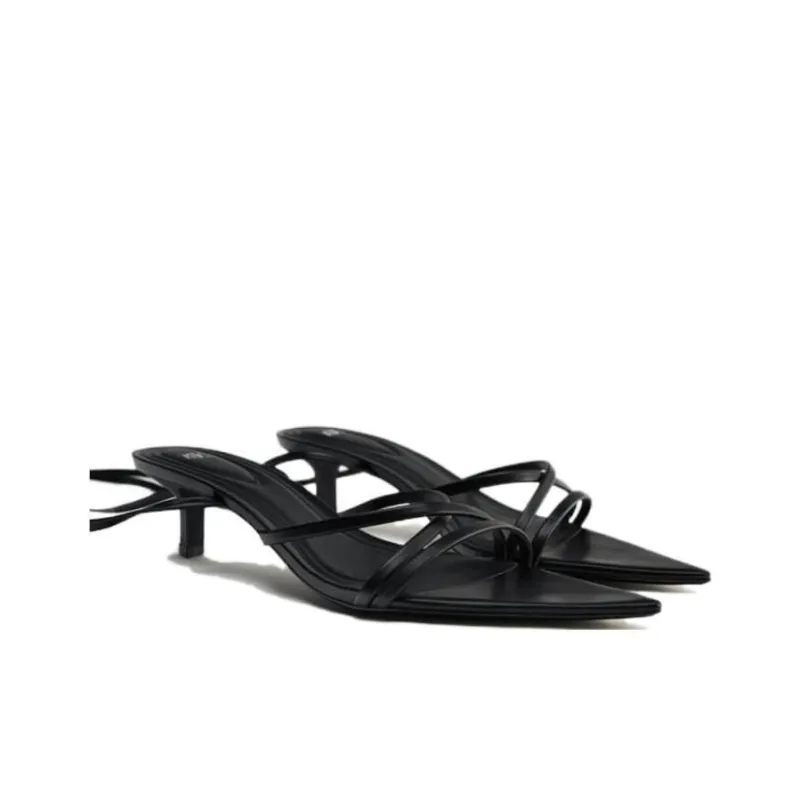 ZARA Strap Sandals Women's Black-2