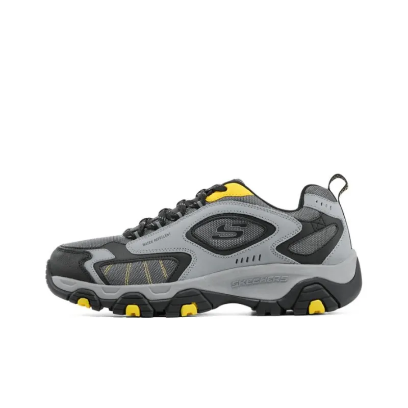 Skechers Outdoor Cushioned Slip Resistant Low Top Casual Shoes Men's Charcoal Gray-0