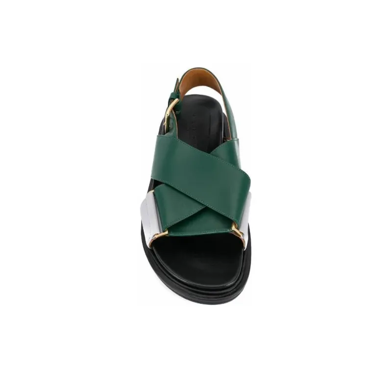 MARNI Fussbett One Strap Sandals Women's Green-3