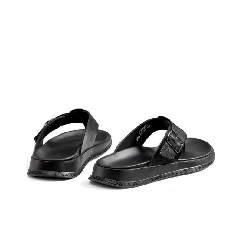 LEAVELAND Stylish Sandals Men's Black-2
