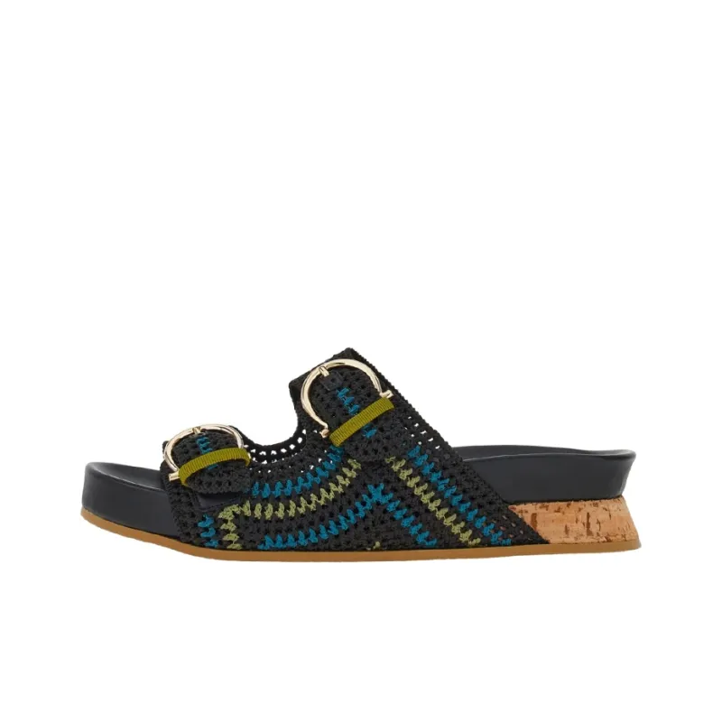 FERRAGAMO Slide Slippers Women's Black-0