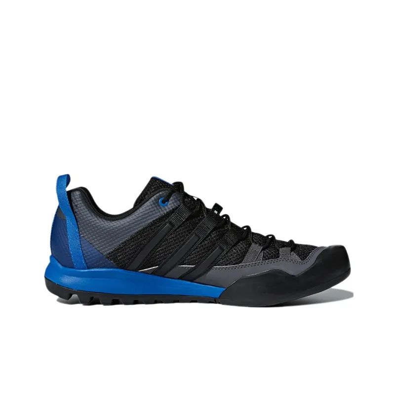 Adidas Terrex Solo Cushioned Wear-Resistant Breathable Low-Top Trekking Shoes Men's Black Blue-1
