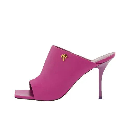 PALM ANGELS Palm motif 90mm Leather Mules Women's
