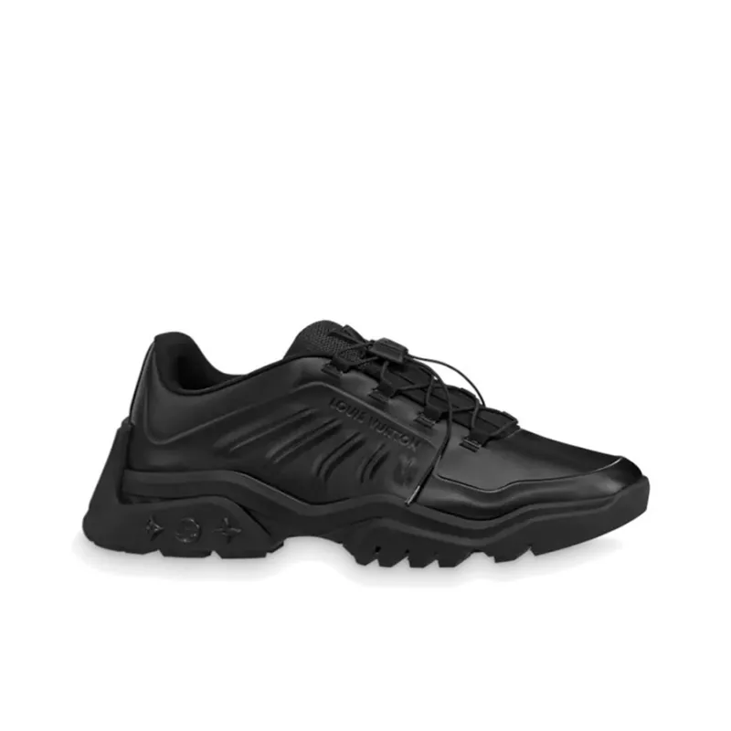 LOUIS VUITTON Millenium Low Top Casual Shoes Men's Black Warrior-1