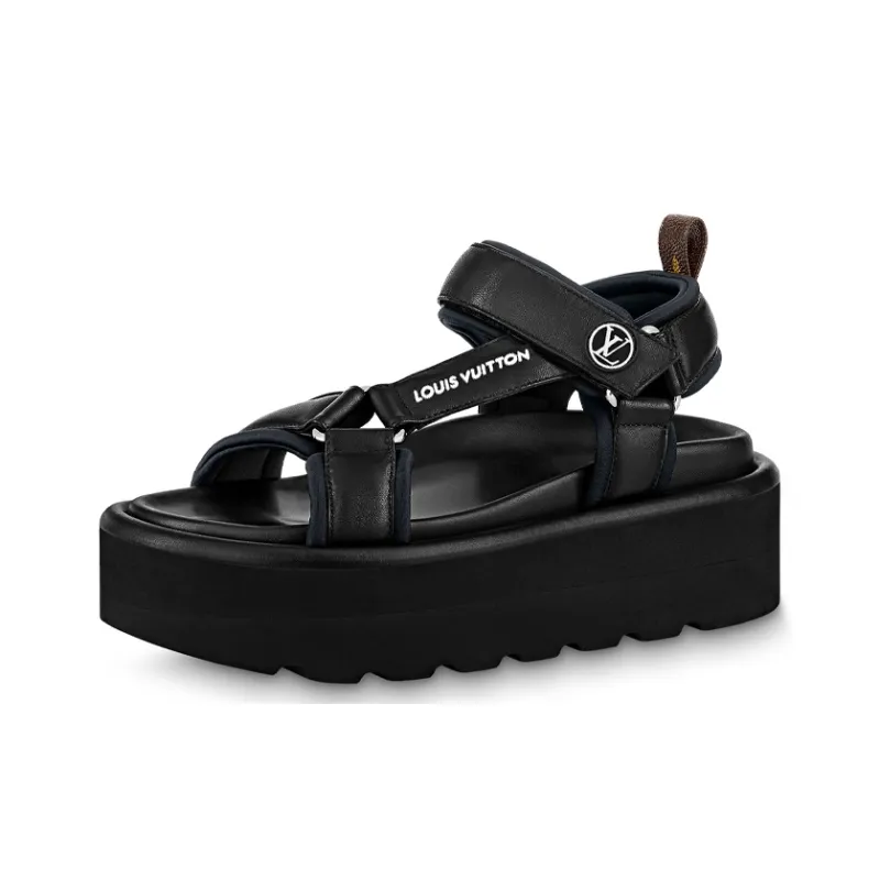 LOUIS VUITTON Pool Pillow Comfort One Strap Sandals Women's Black-0