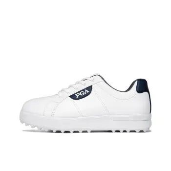 PGA Cushioning Wear-Resistant Low-Top Golf Shoes Unisex White