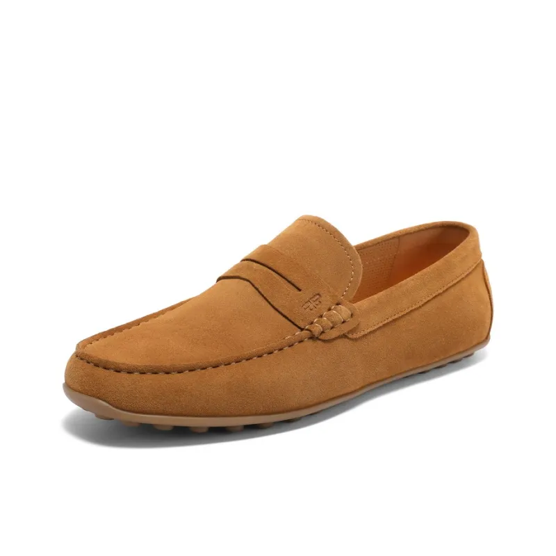 BELLE Gommino Loafers Men's Yellow, Gray-1