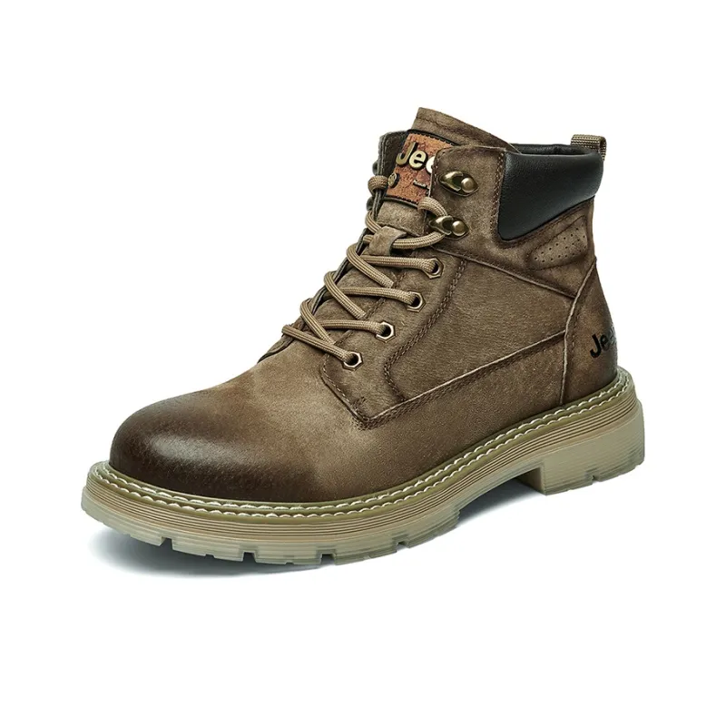 Jeep Martin Boots Men Smoke Gray/Purple Gray/Khaki-32