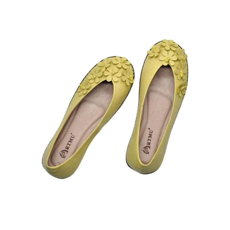 ARTMU Women's Casual Shoes Women's Low Top Lime Green/Apricot-6