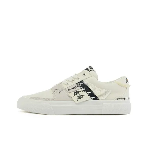 Kappa Skateboard Shoes Unisex Low-Top Winter White/Black