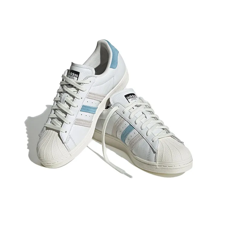 Adidas Superstar Cream White Preloved Blue-2
