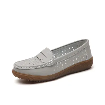 Reivantix Gommino Loafers Women's Beige/Gray/Black/White