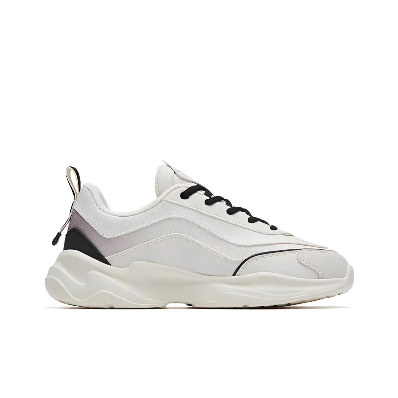 Anta White Thistle Slip Resistant, Abrasion Resistant, Breathable Low Top Sports Casual Shoes Women's Gray Brown Black-1