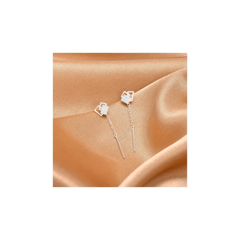 LIANDUO S999 Fine Silver Drop Earrings Women's-5