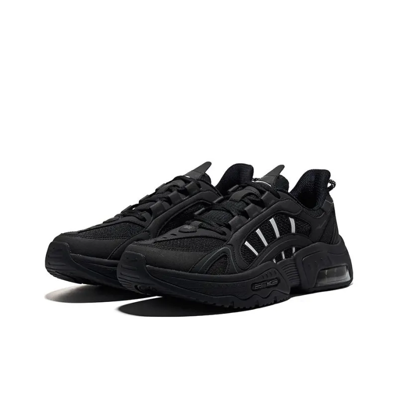 Erke Shock Absorbers With Slip Resistant And Abrasion Resistant Properties Low Top Running Shoes Men's Black-1