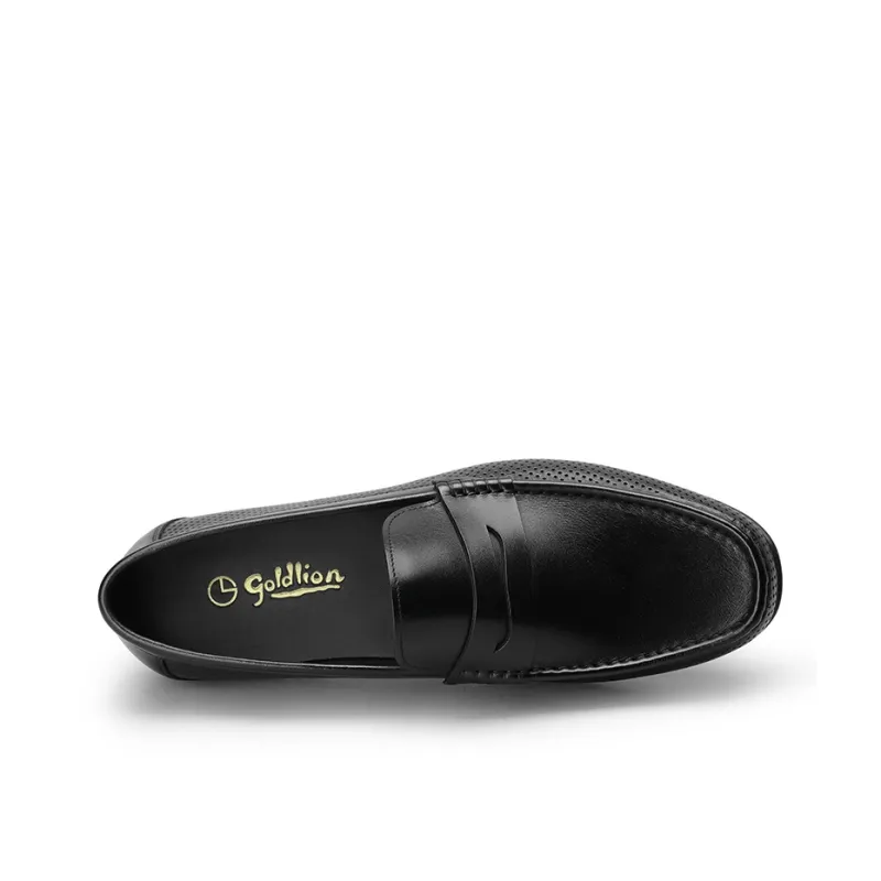 GOLDLION Loafers Men Black/Black Perforated-7