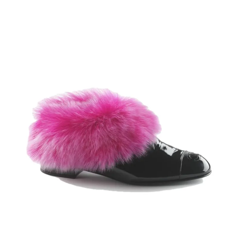 CHANEL Casual Single Shoes Women's Black Pink-1