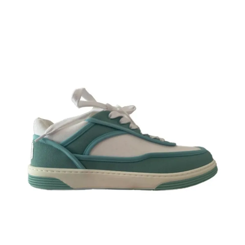CHANEL Low Top Stylish Skateboarding Shoes Women's Green-1
