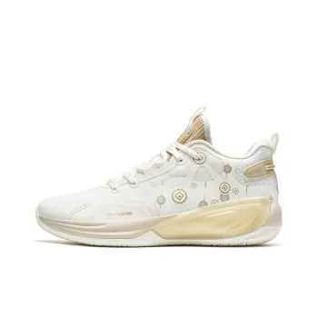 XTEP Anti Slip Wear Resistant Low Top Basketball Shoes Men's White Gold