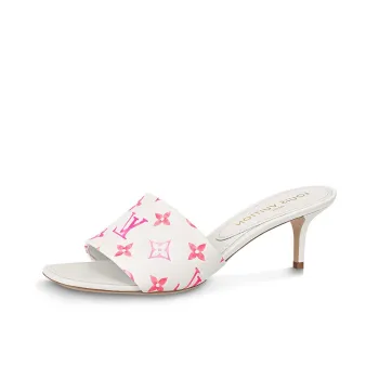LOUIS VUITTON Slide Slippers Women's Pink White