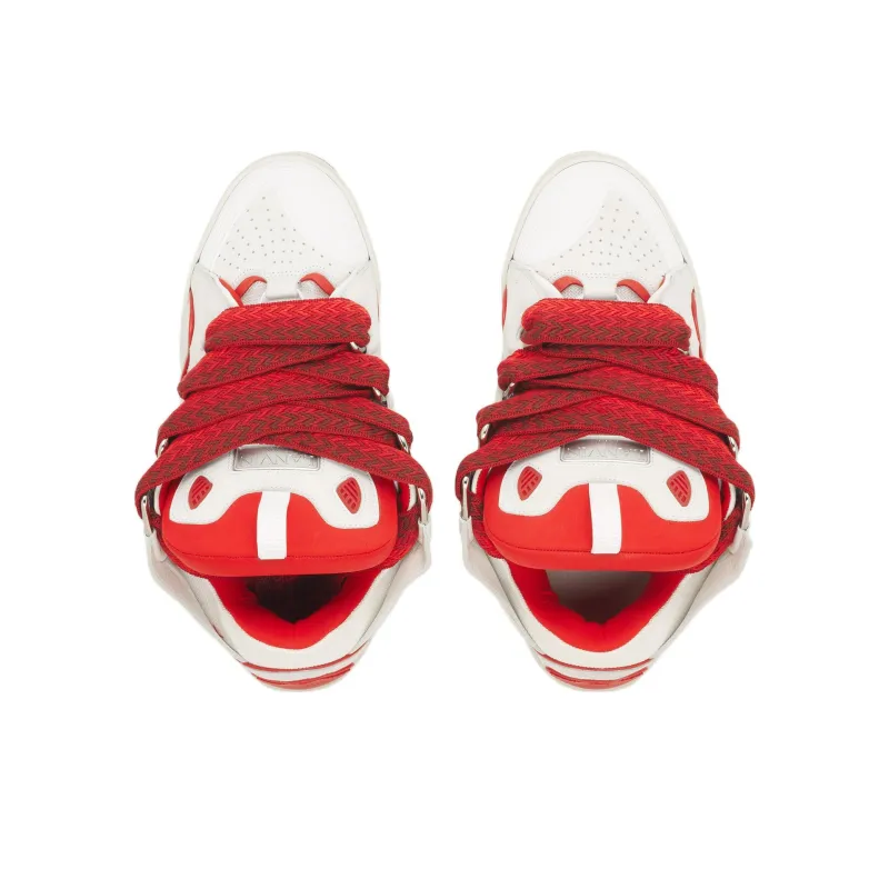 Lanvin Curb Sneaker 'White Red'-3