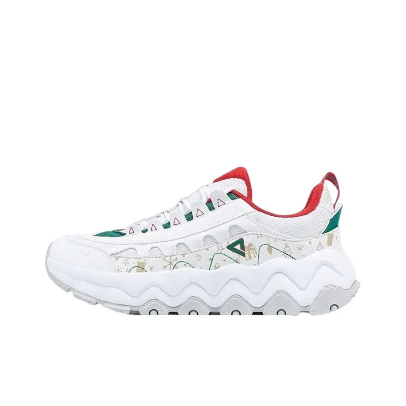 PEAK Fun To Play Leisure Cat Paw Shoes Low Top Outdoor Shoes Men's White Green-0