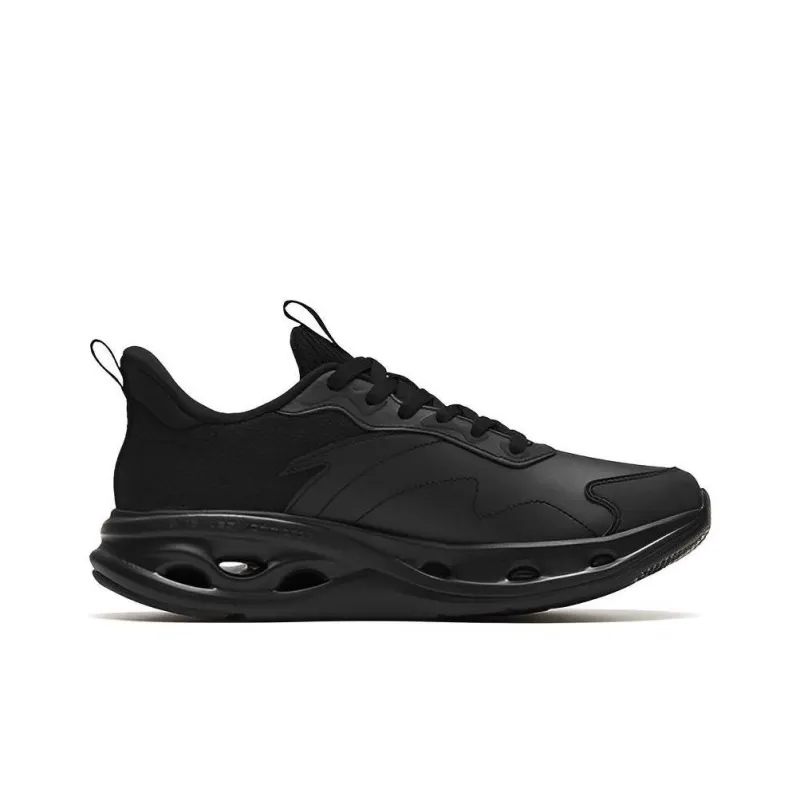 Anta Breathable Lightweight Rebound Low-Top Running Shoes Men's Bright Black-1