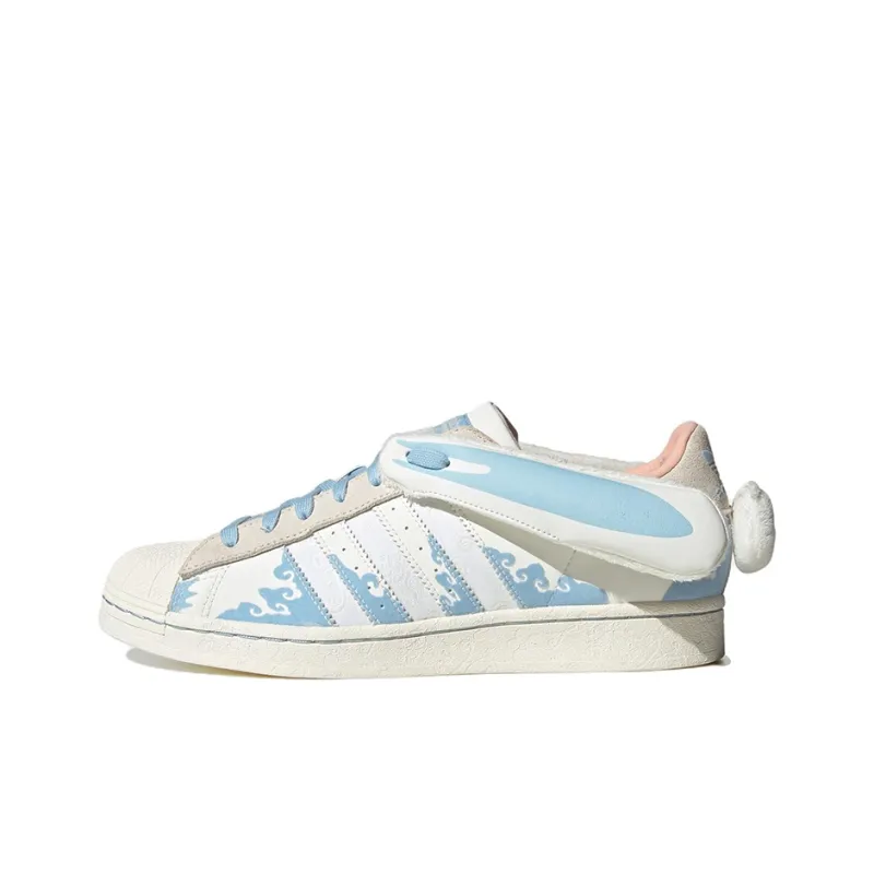 Adidas Originals Superstar Papercut X Melting Sadness 'White Blue'-0