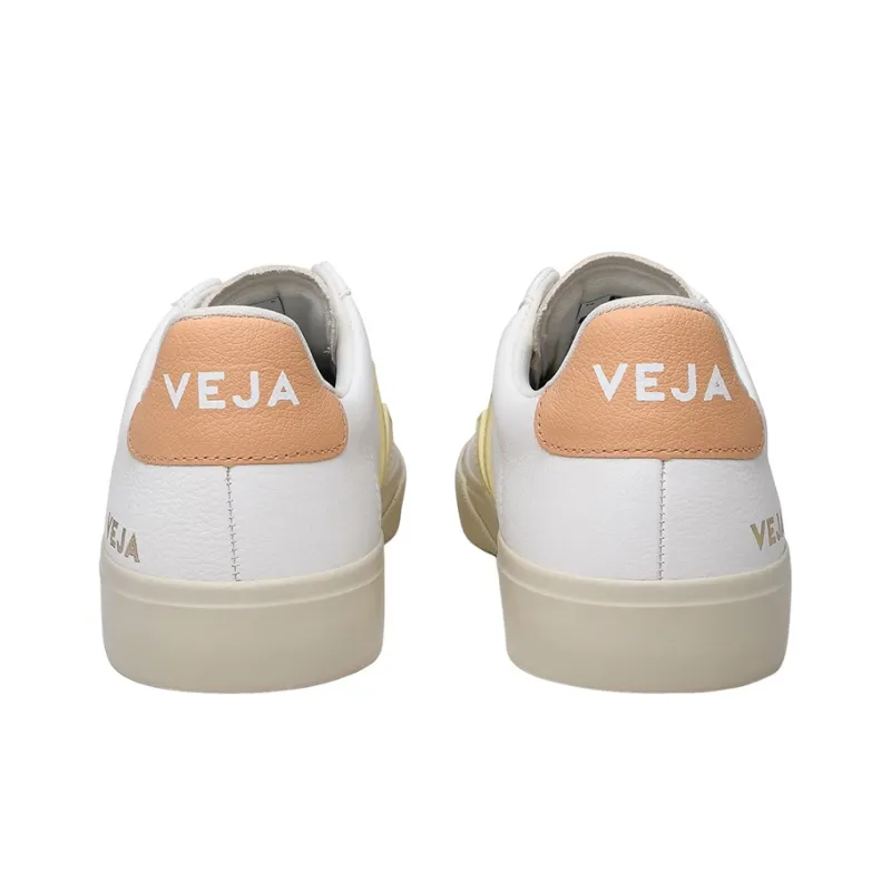 VEJA Campo Chromefree Lace Up Sneakers 'White Yellow Oragne'-3