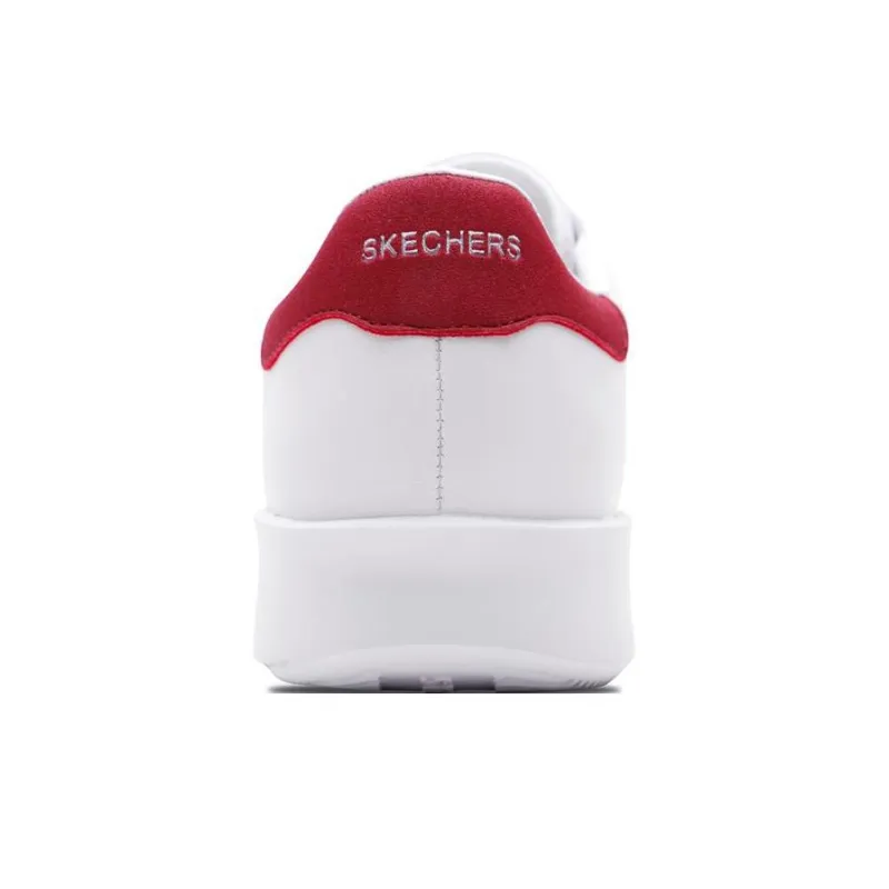 Skechers Traffic Lightweight Anti-Slip Low-Top Skateboard Shoes Women's White Red-3