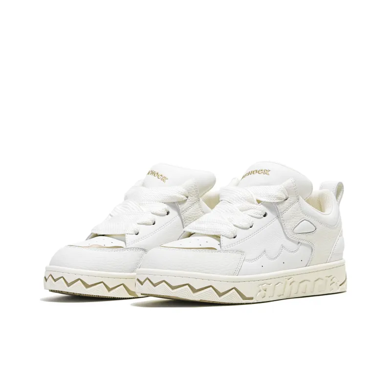 A Chock Low Top Stylish Skateboarding Shoes Unisex White-1