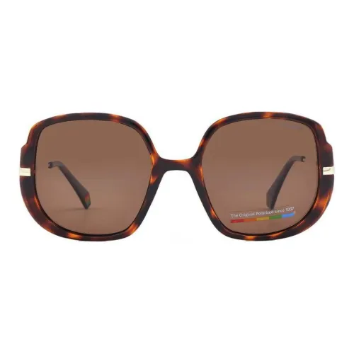 Polaroid Plastic Butterfly Sunglasses Women's Tortoiseshell