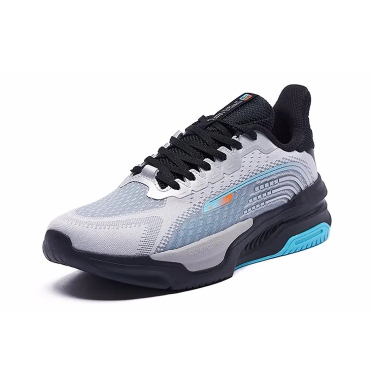 361° Casual Shoes Men Low Top Silver White/Active Ice Blue-2