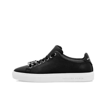 PHILIPP PLEIN Low Top Stylish Skateboarding Shoes Men's Black