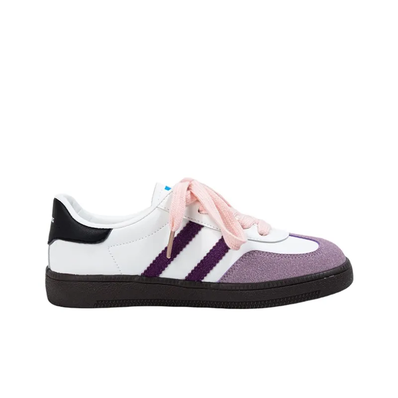 MINGKUANG Skateboard Shoes Women's Low Top Ice Cream/Cream/Grape Purple/Watermelon Red-11