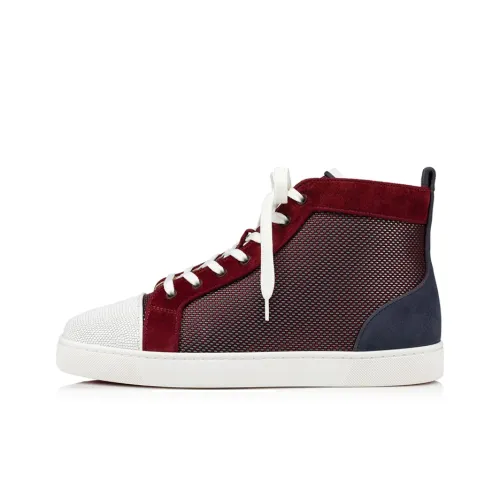 Christian Louboutin Skateboard Shoes Men High-Top Red/Blue